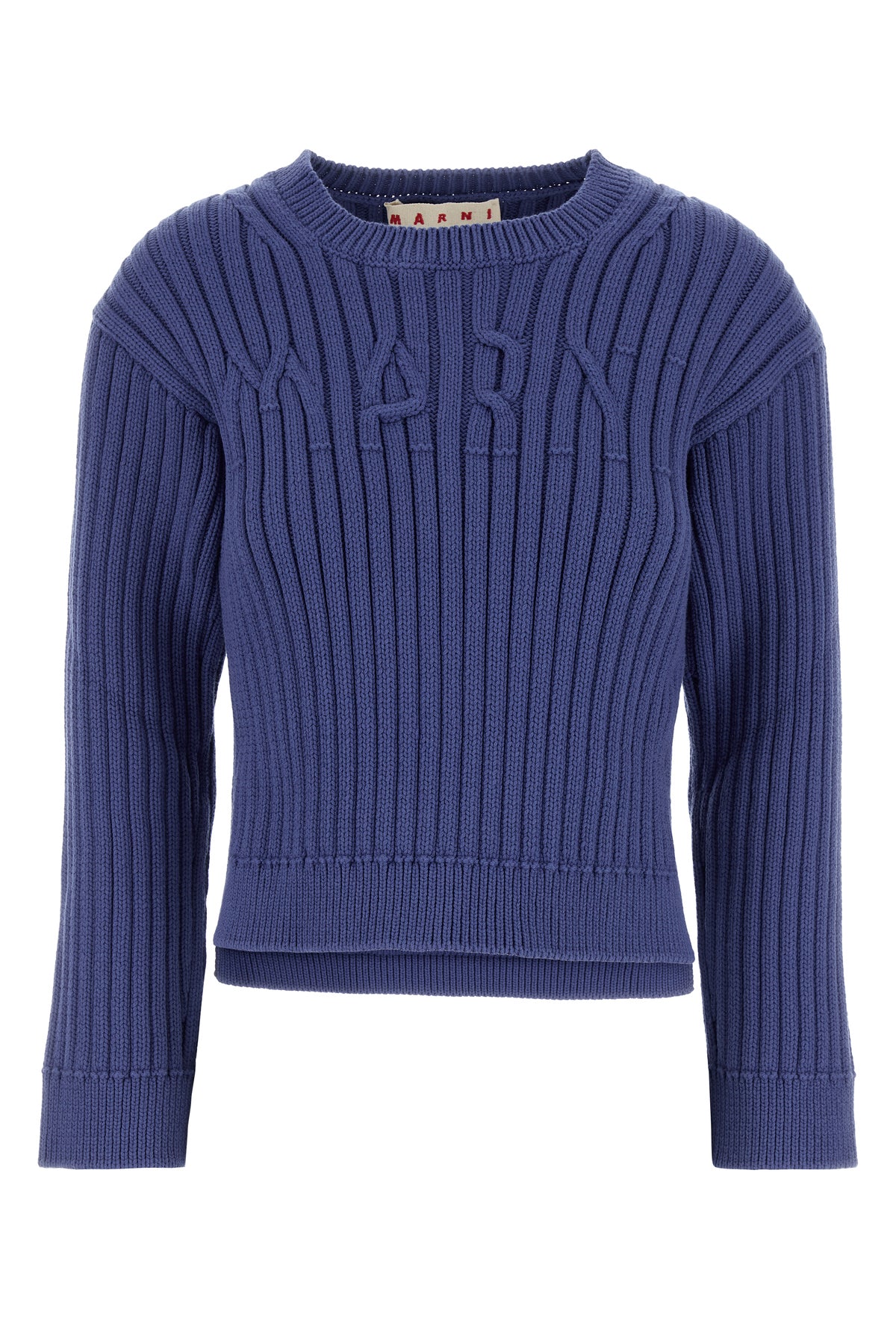 Marni Maglione in misto cotone ceruleo