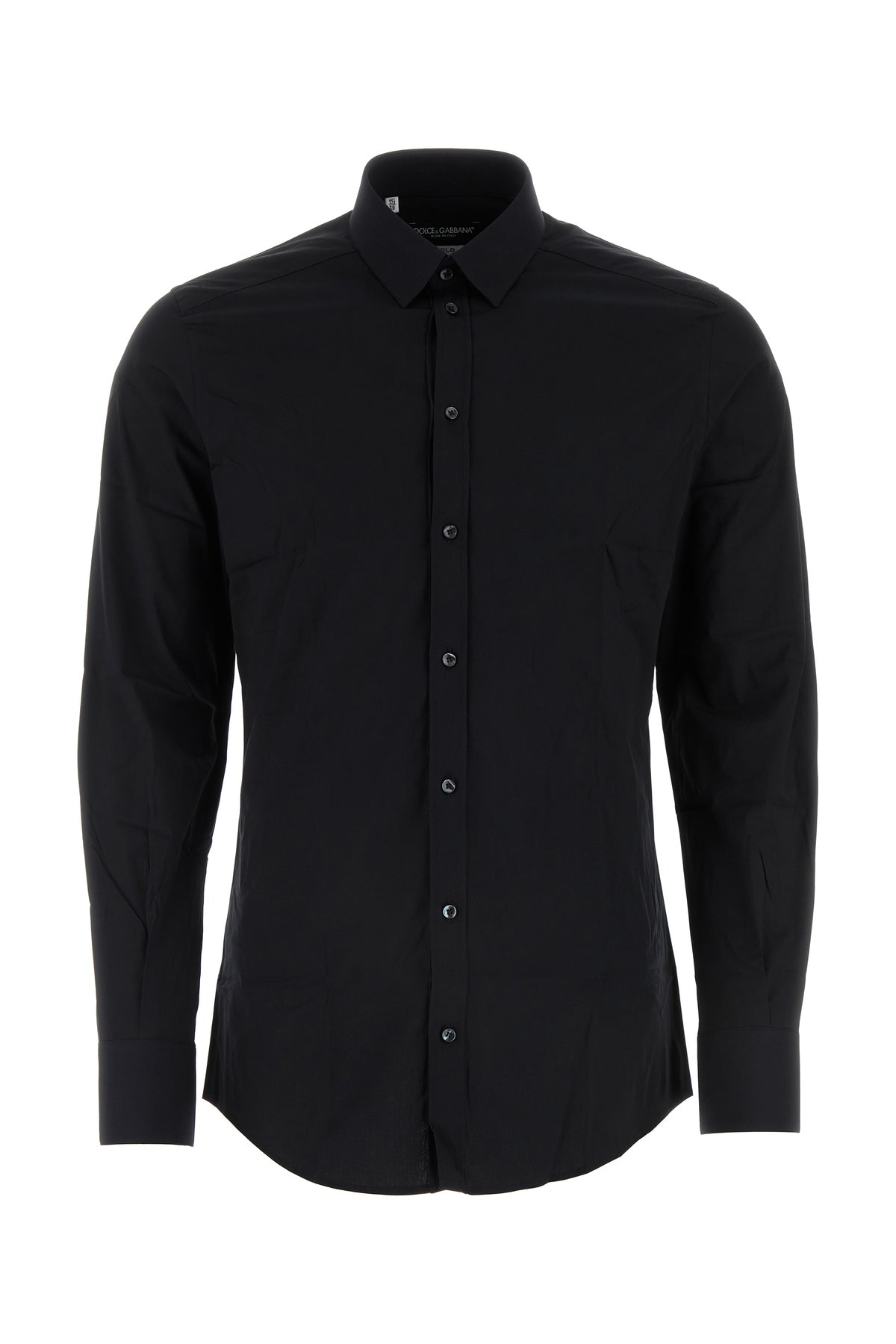 Dolce & Gabbana Camicia in popeline stretch nero