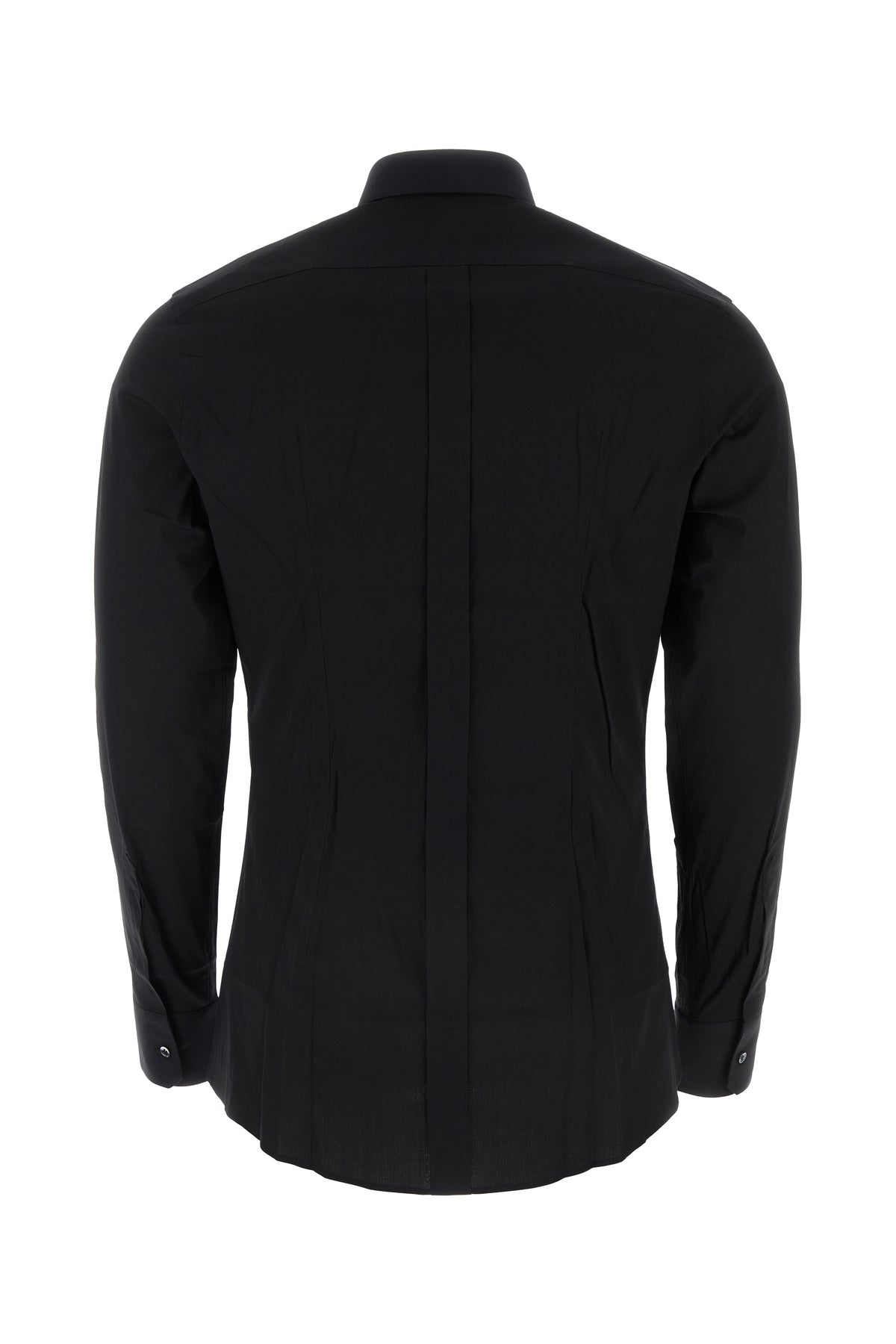 Dolce & Gabbana Camicia in popeline stretch nero, view 2