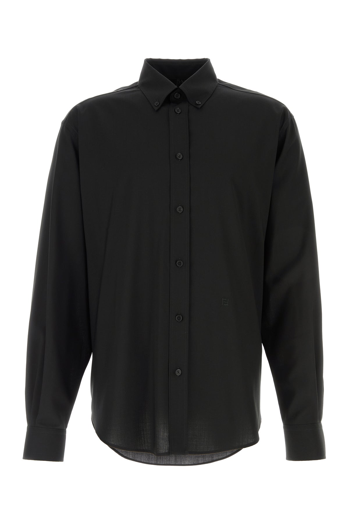 Fendi Camicia in lana nera