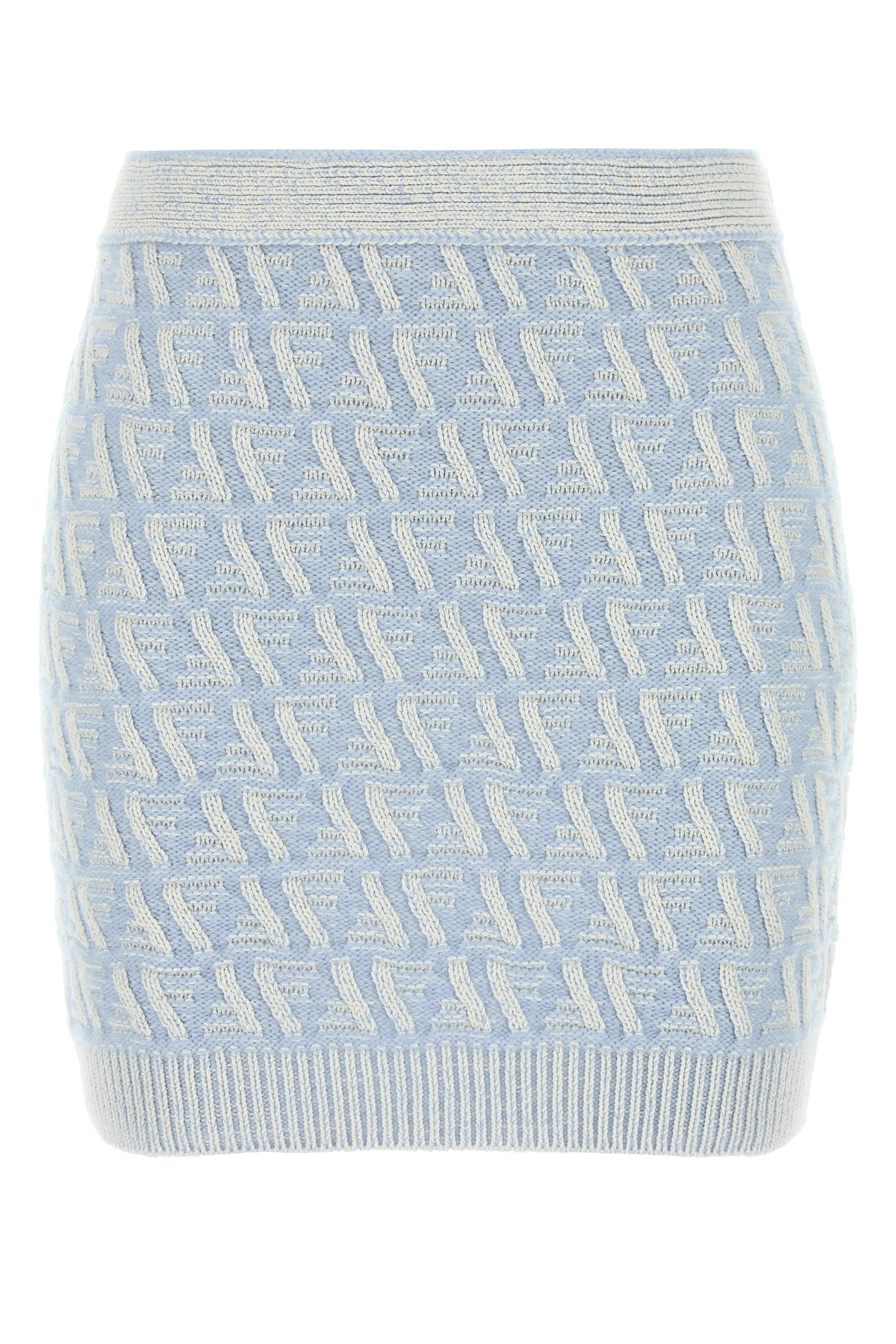 Fendi Minigonna in misto seta ricamata