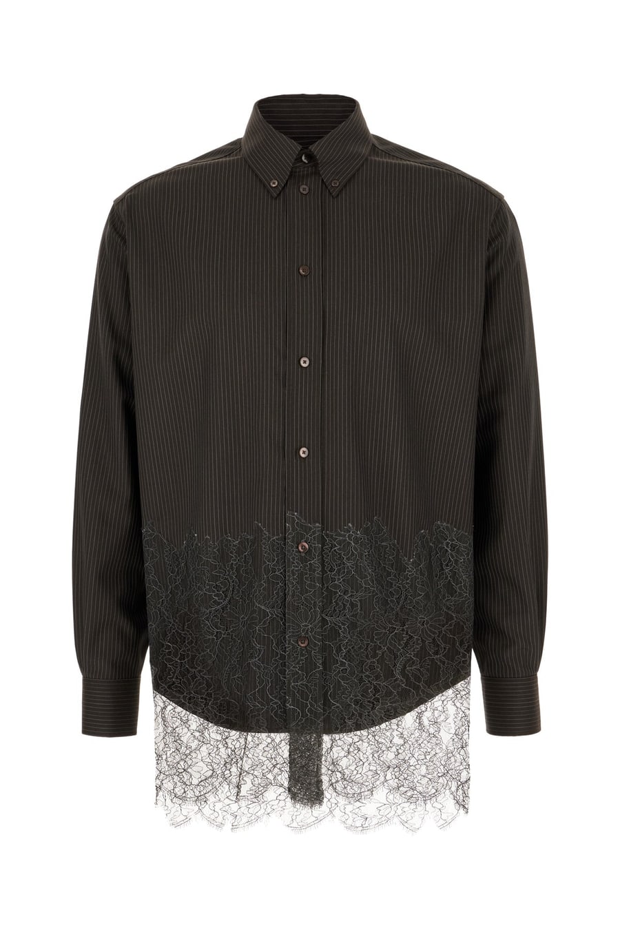 Fendi Camicia in lana ricamata