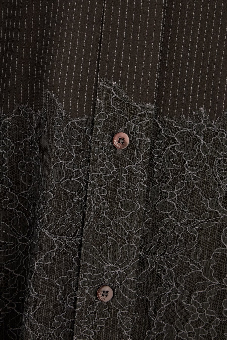 Fendi Camicia in lana ricamata, view 3