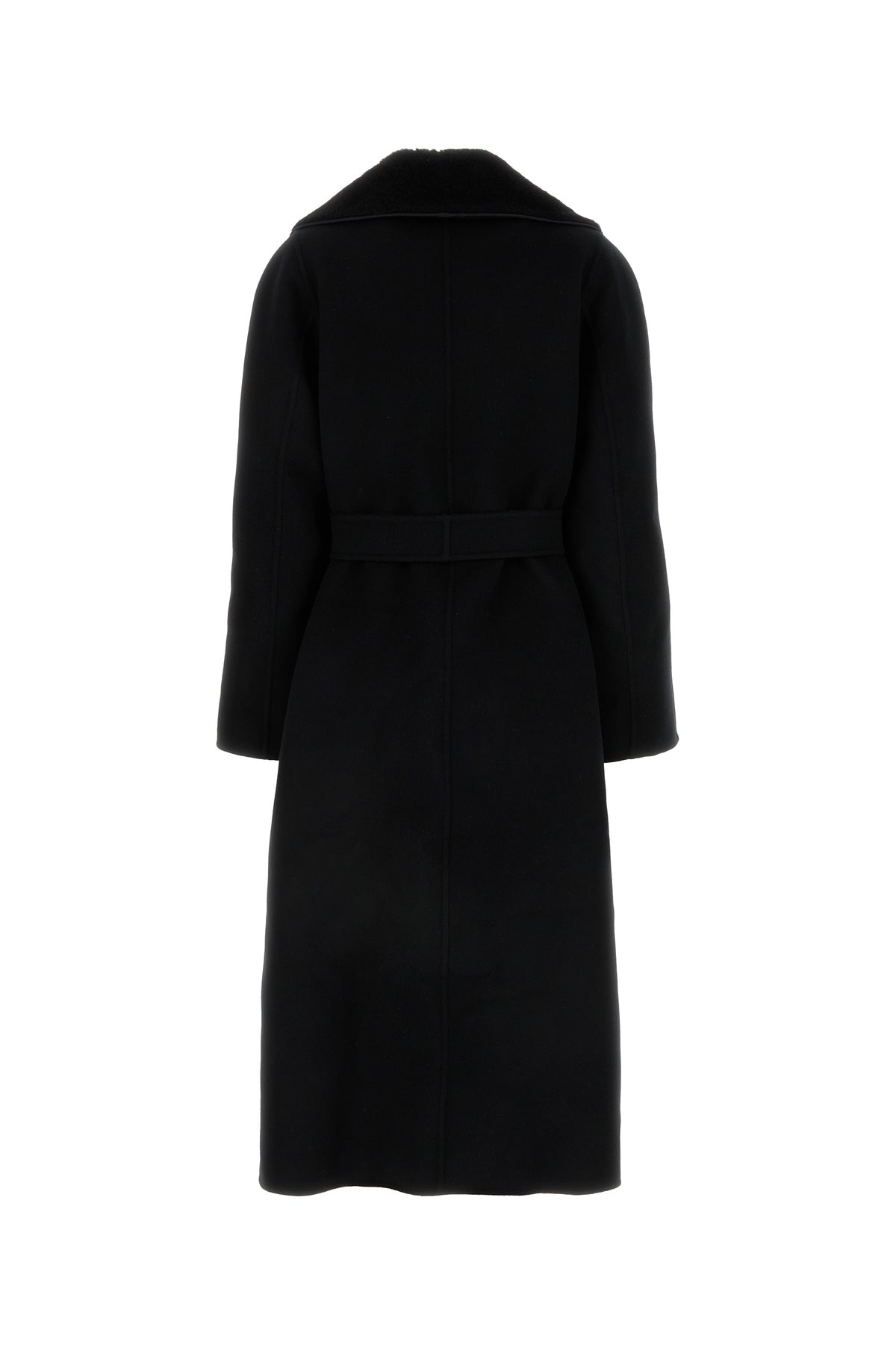 Fendi Cappotto in misto lana nera, view 2