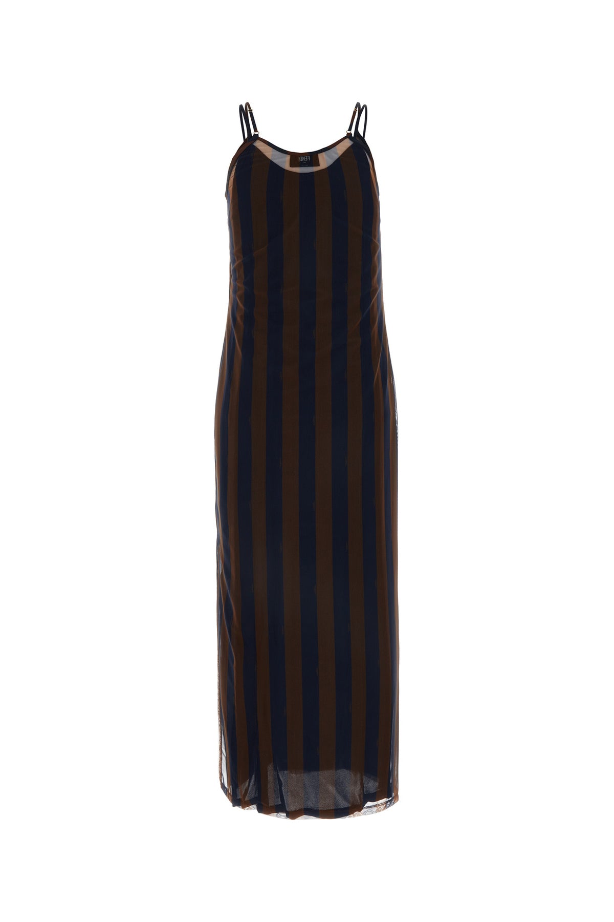 Fendi Abito in tulle stretch stampato, view 2