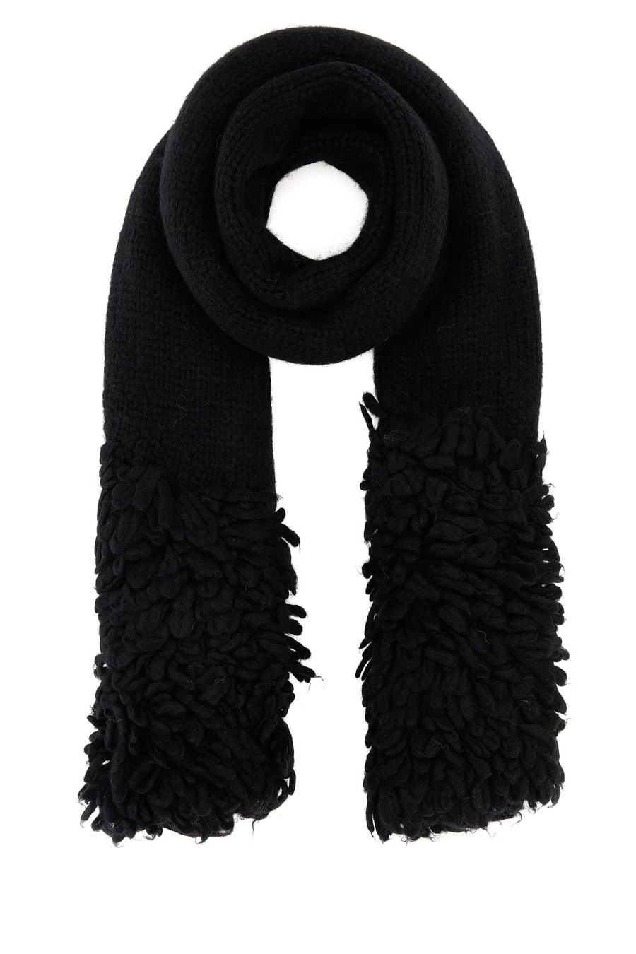 Loewe Sciarpa in misto alpaca nero