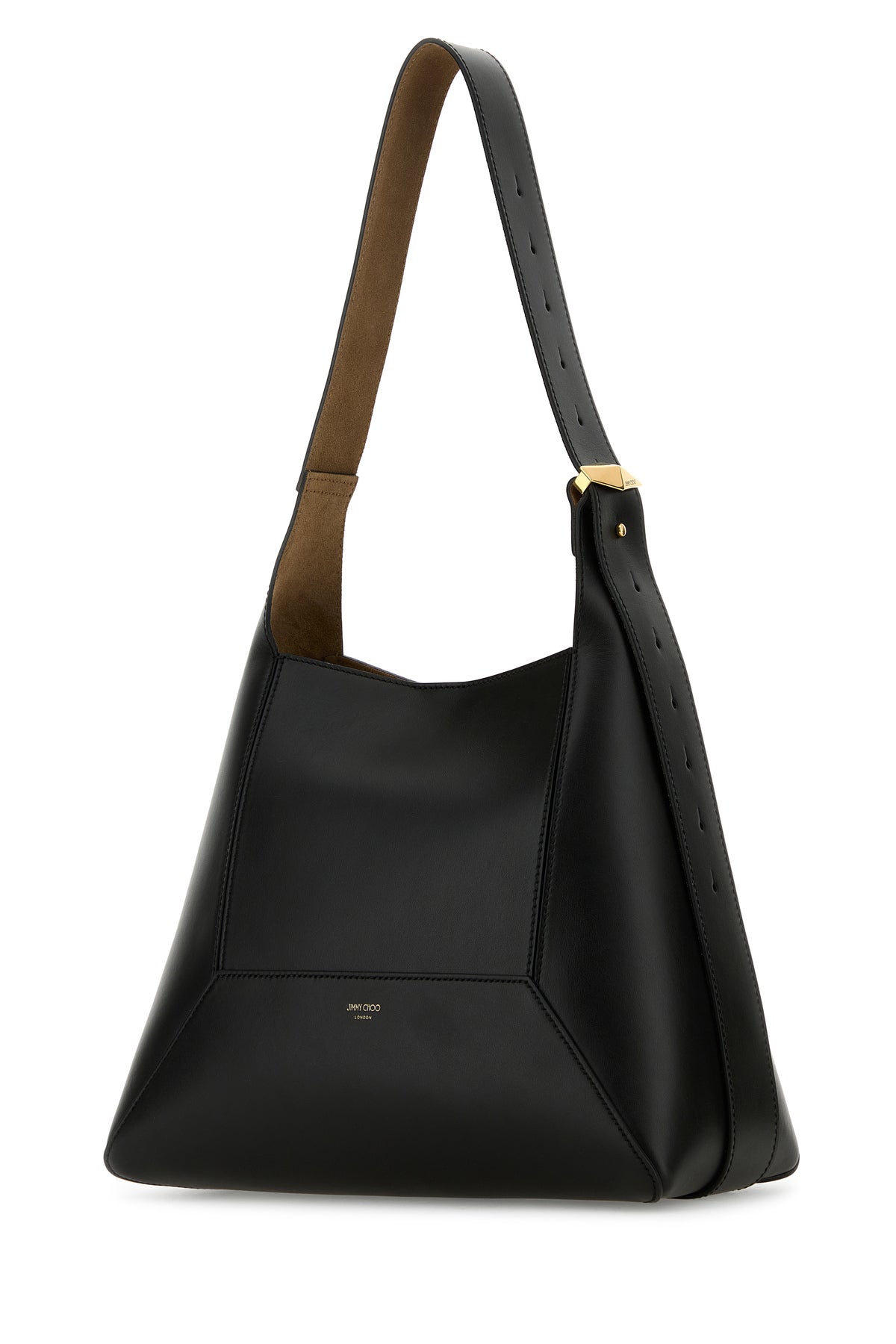 Jimmy Choo Borsa a spalla Diamond in pelle nera, view 2