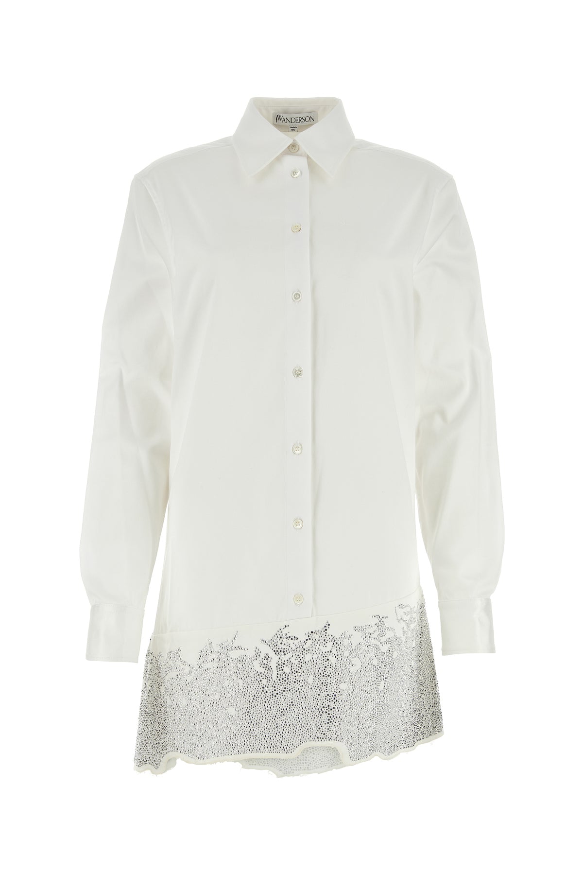JW Anderson Mini abito chemisier in cotone bianco