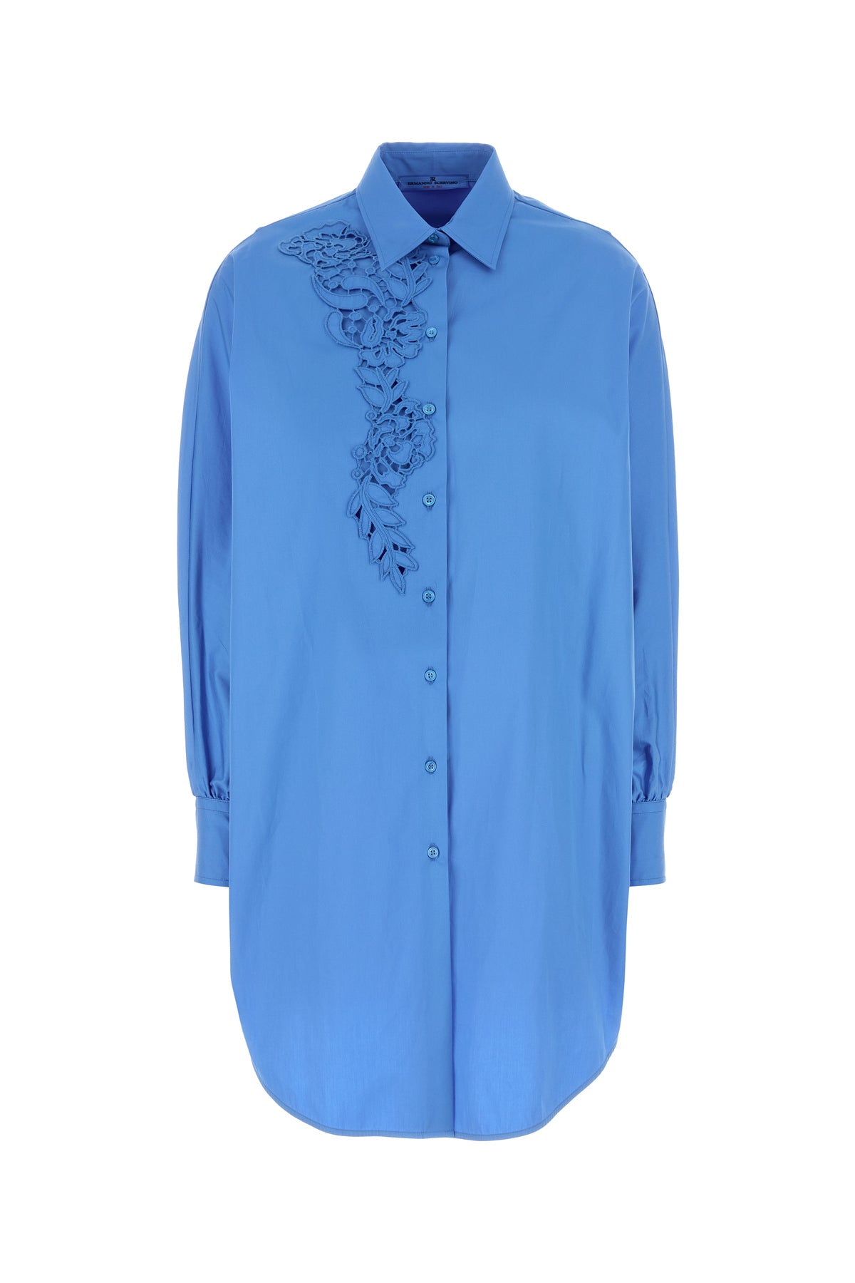 ERMANNO SCERVINO Camicia oversize in popeline ceruleo