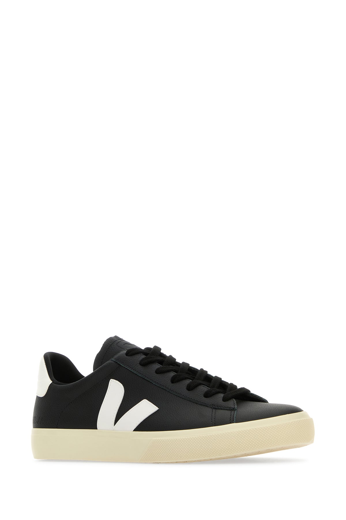 VEJA Sneakers Campo in pelle chromefree nera, view 2
