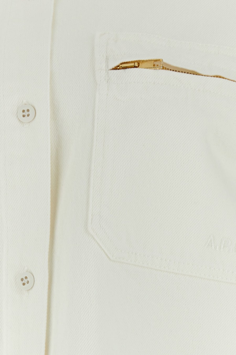A.P.C. Camicia Tina in denim bianco, view 3