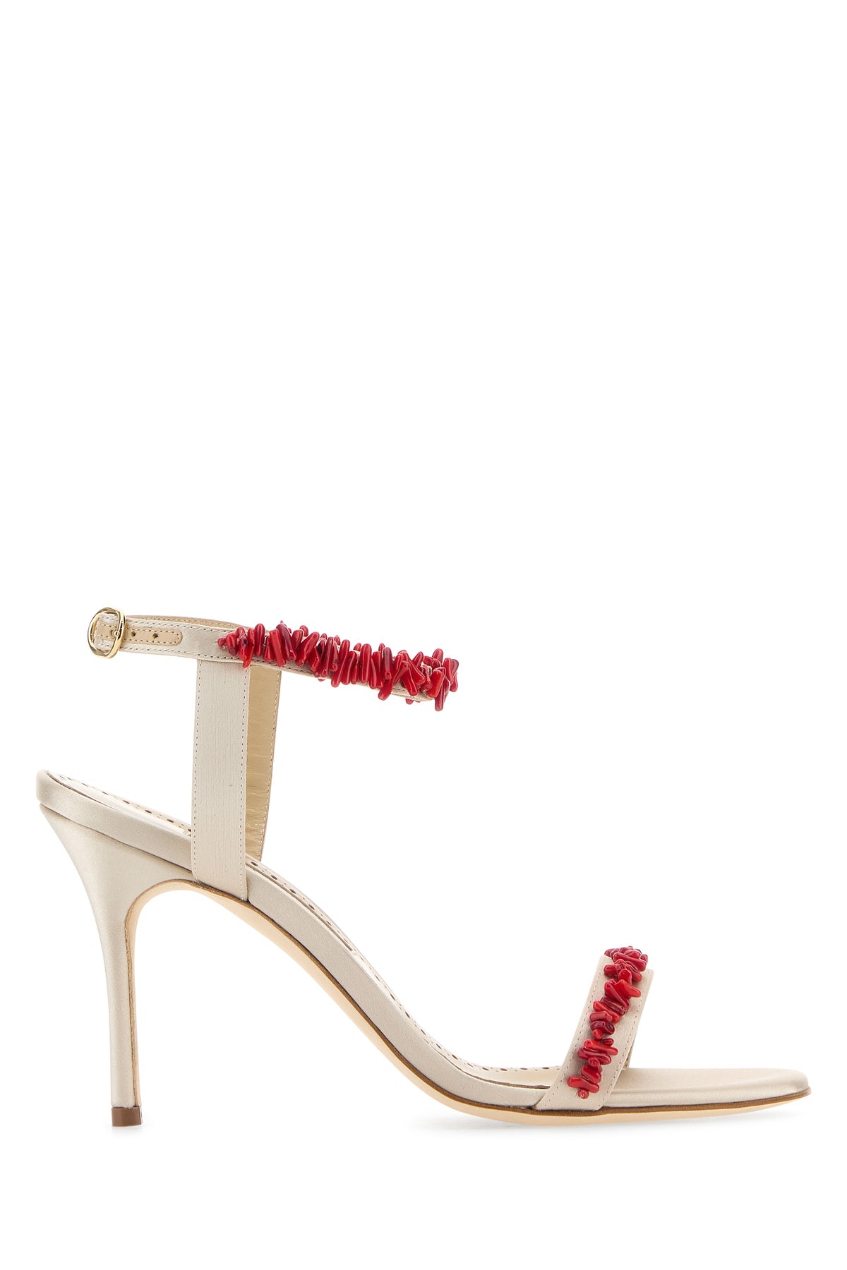 MANOLO BLAHNIK Sandali Cienzan in raso sabbia