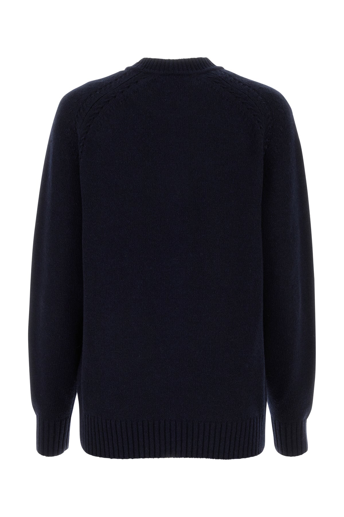 Chloé Maglione oversize in misto cashmere blu notte, view 2