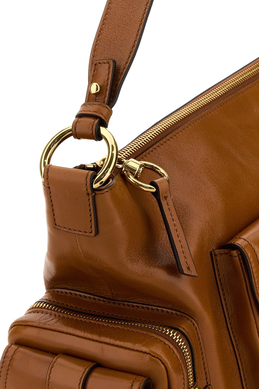 Chloé Borsa a mano Camera Bag in pelle caramello, view 4