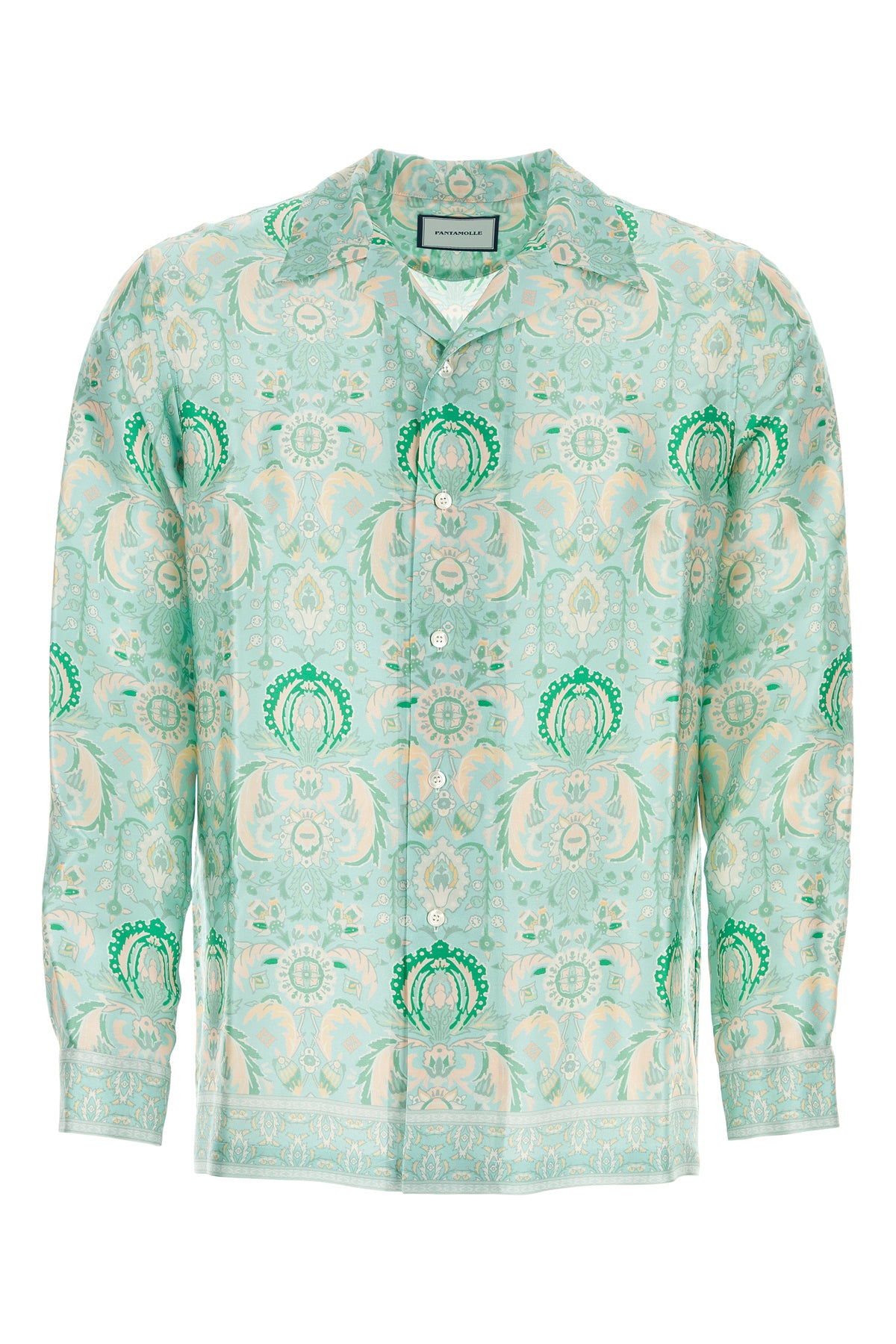 PANTAMOLLE Camicia Pergamen Faket in raso stampato