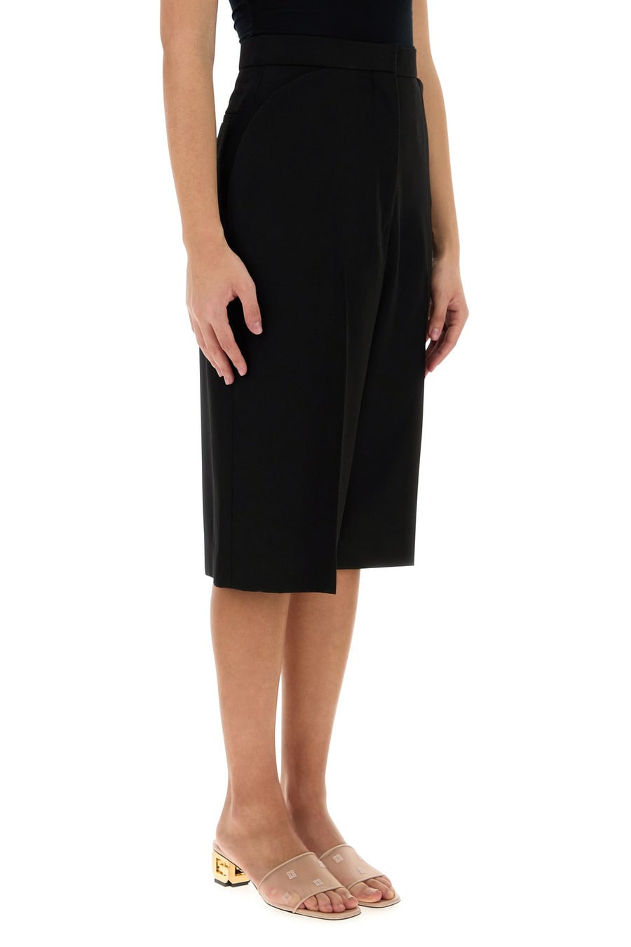 Givenchy Bermuda in lana nera, view 3