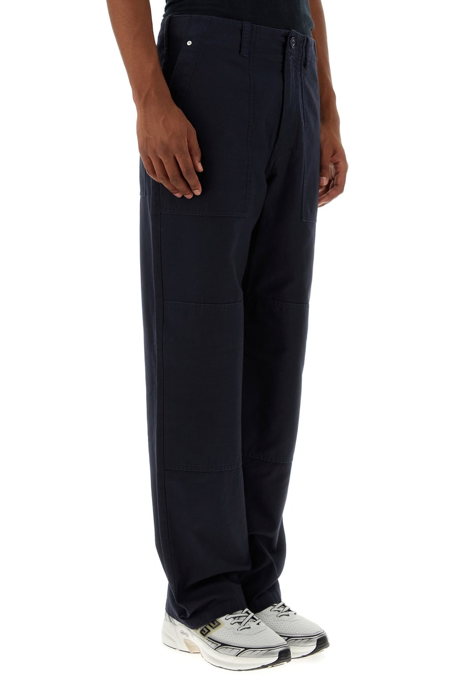 Givenchy Pantalone in cotone blu notte, view 3