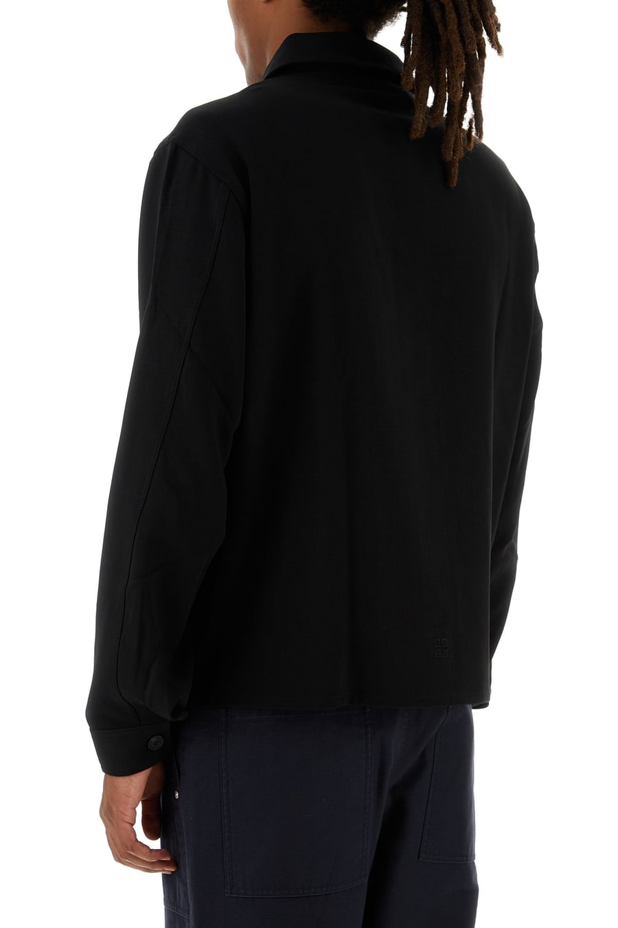 Givenchy Camicia in misto lana nera, view 4