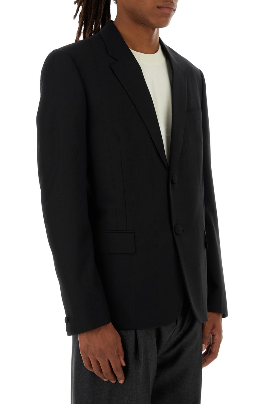 Givenchy Giacca in misto lana stretch nera, view 3