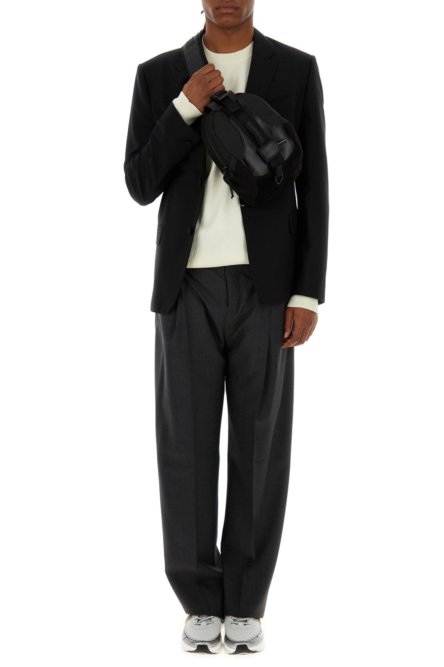 Givenchy Giacca in misto lana stretch nera, view 6