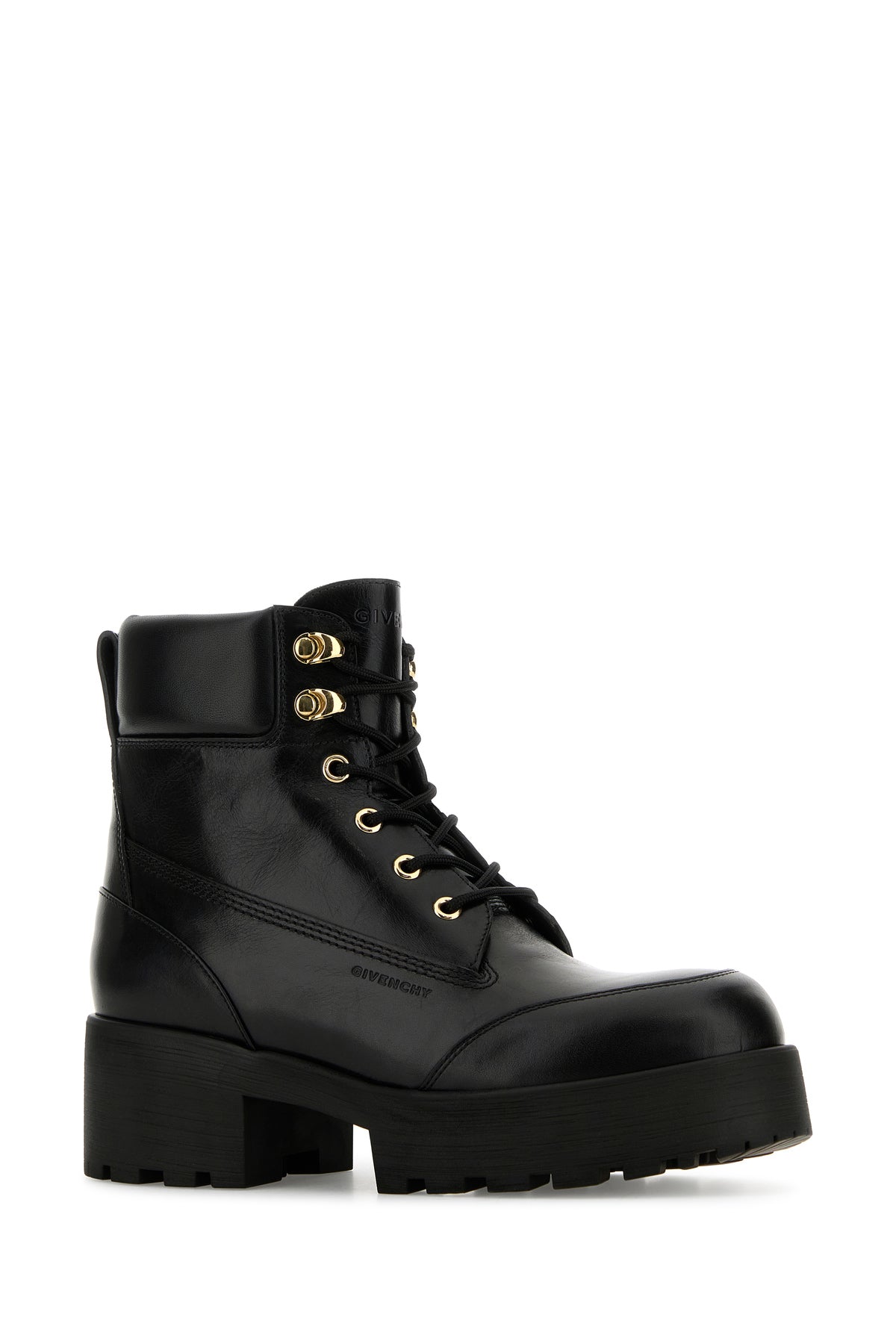 Givenchy Stivaletti Trekker in pelle nera, view 2