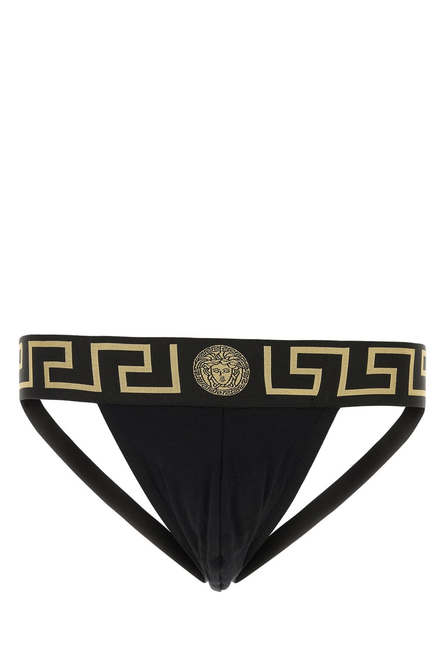 Versace Slip in cotone stretch nero