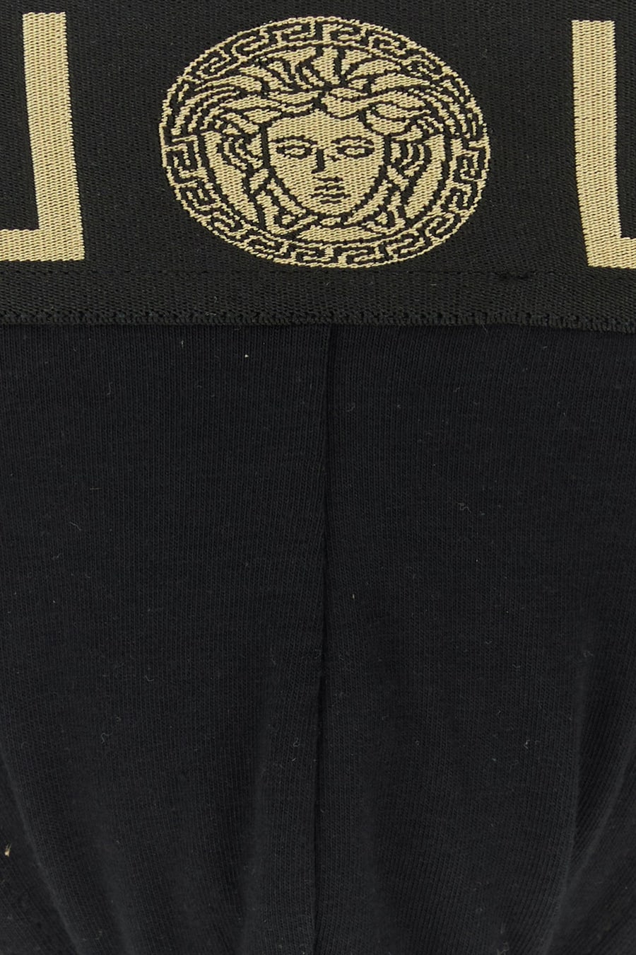 Versace Slip in cotone stretch nero, view 3