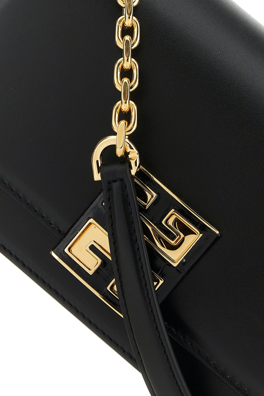 Givenchy Borsa a spalla 4G piccola in pelle nera, view 4