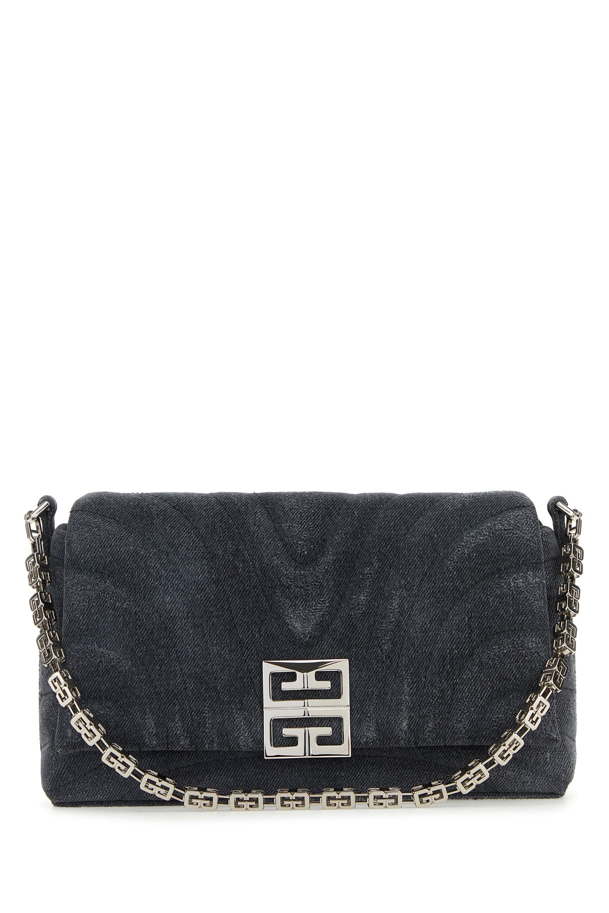 Givenchy Borsa a mano 4G Soft media in denim nero