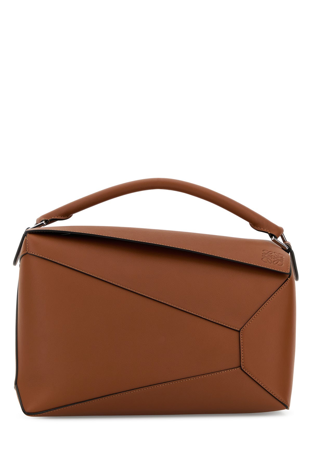 Loewe Borsa a mano Puzzle Edge grande in pelle marrone