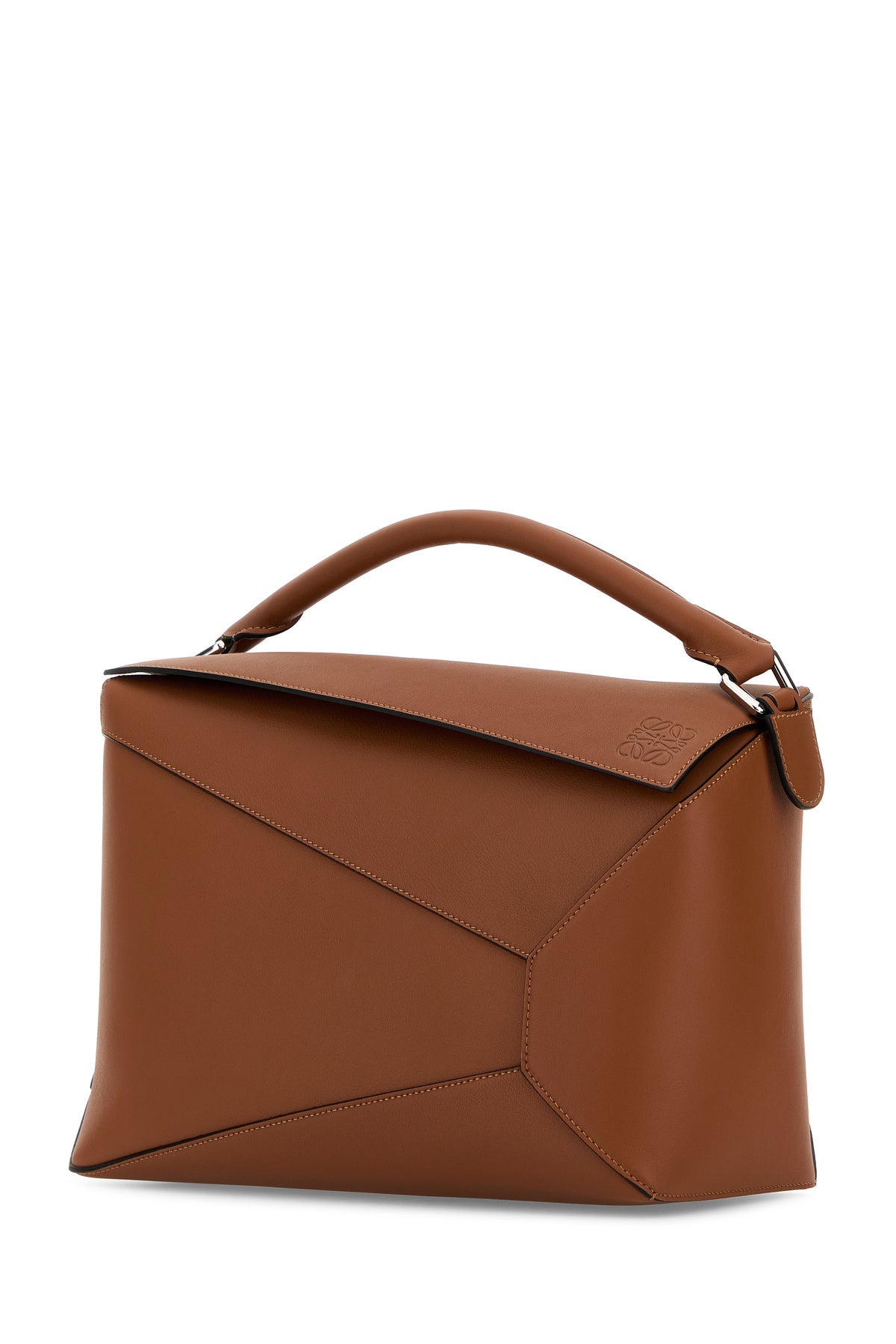 Loewe Borsa a mano Puzzle Edge grande in pelle marrone, view 2