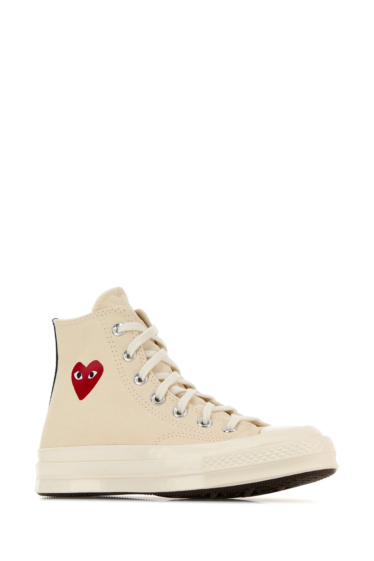 COMME DES GARCONS PLAY Sneakers Comme Des Garçons X Converse in tela avorio, view 2