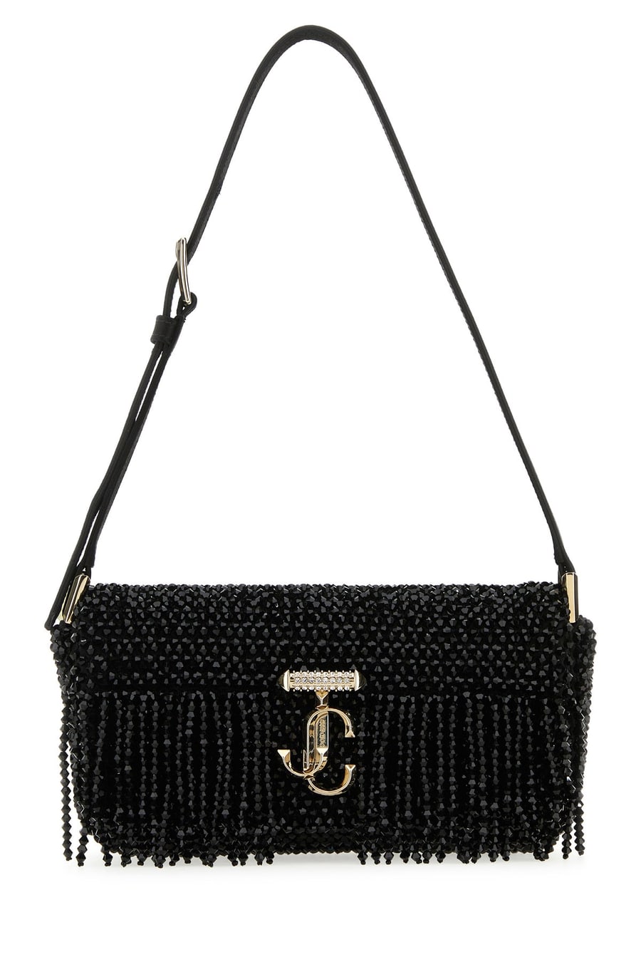 Jimmy Choo Borsa a spalla Avenue mini in raso nero