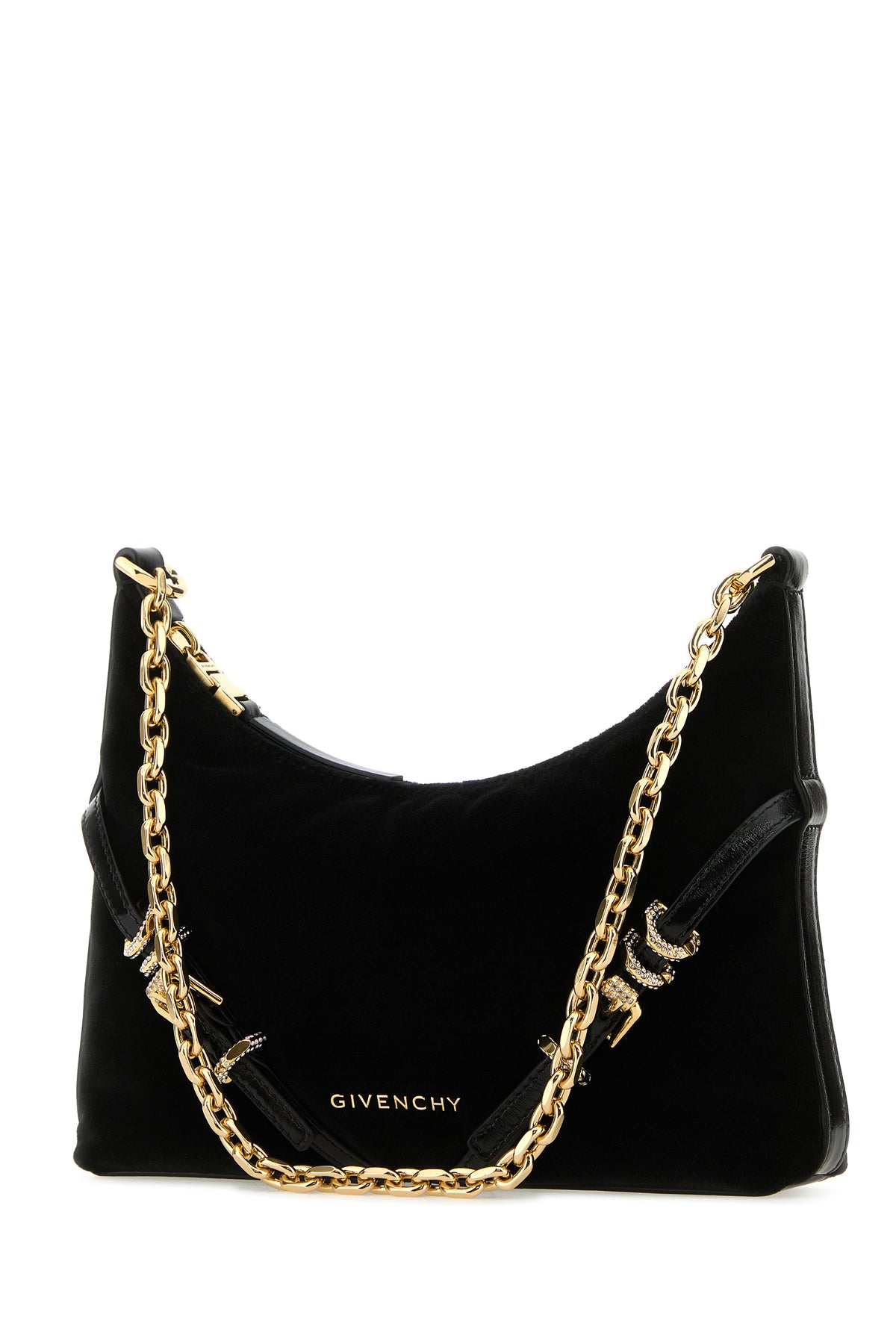 Givenchy Borsa a spalla Voyou Party in velluto nero, view 2