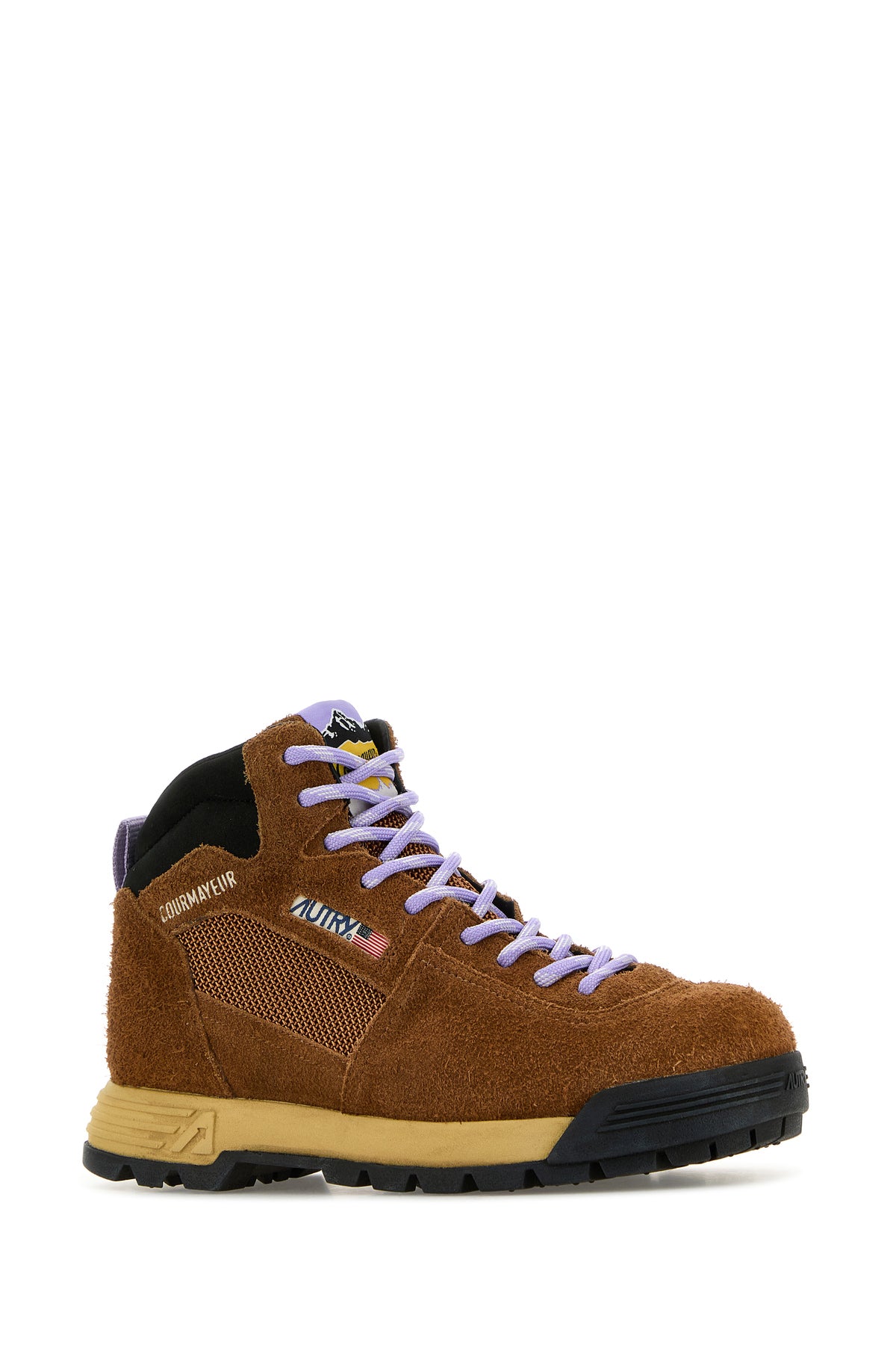Autry Sneakers Malga in pelle scamosciata marrone, view 2
