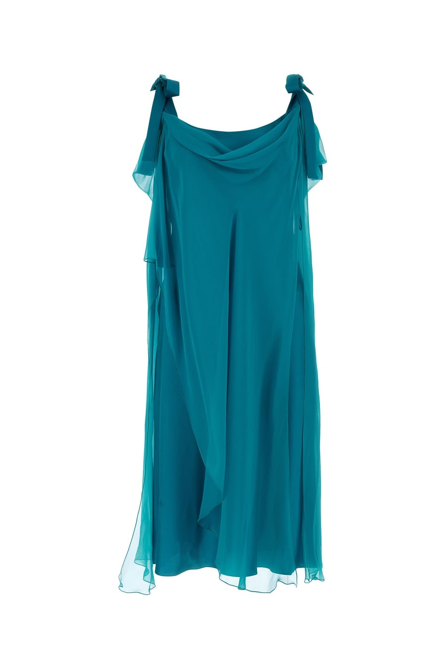 ALBERTA FERRETTI Abito in seta ottanio