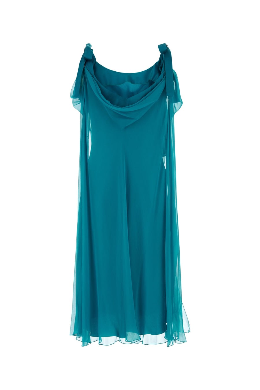 ALBERTA FERRETTI Abito in seta ottanio, view 2