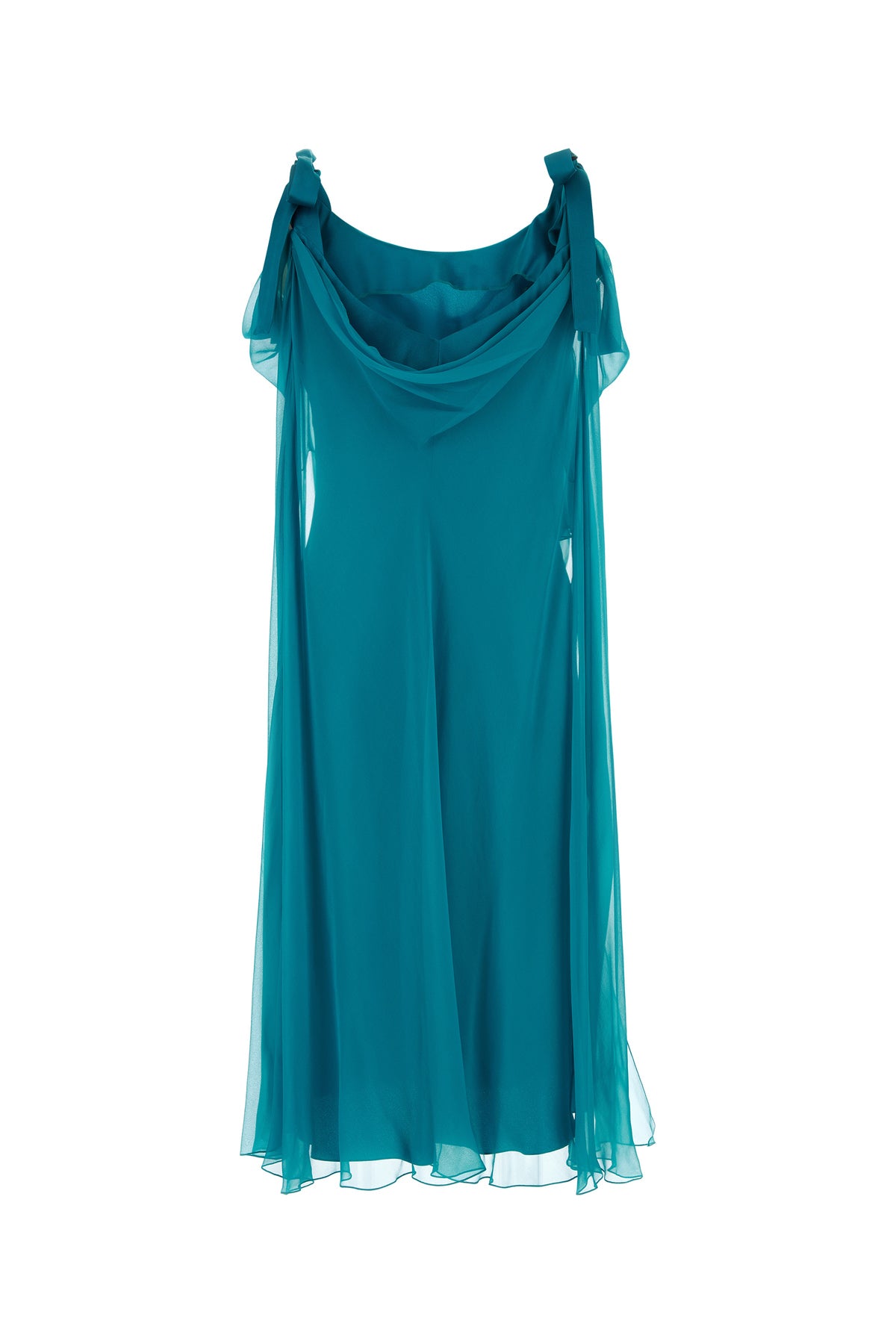 ALBERTA FERRETTI Abito in seta ottanio, view 2