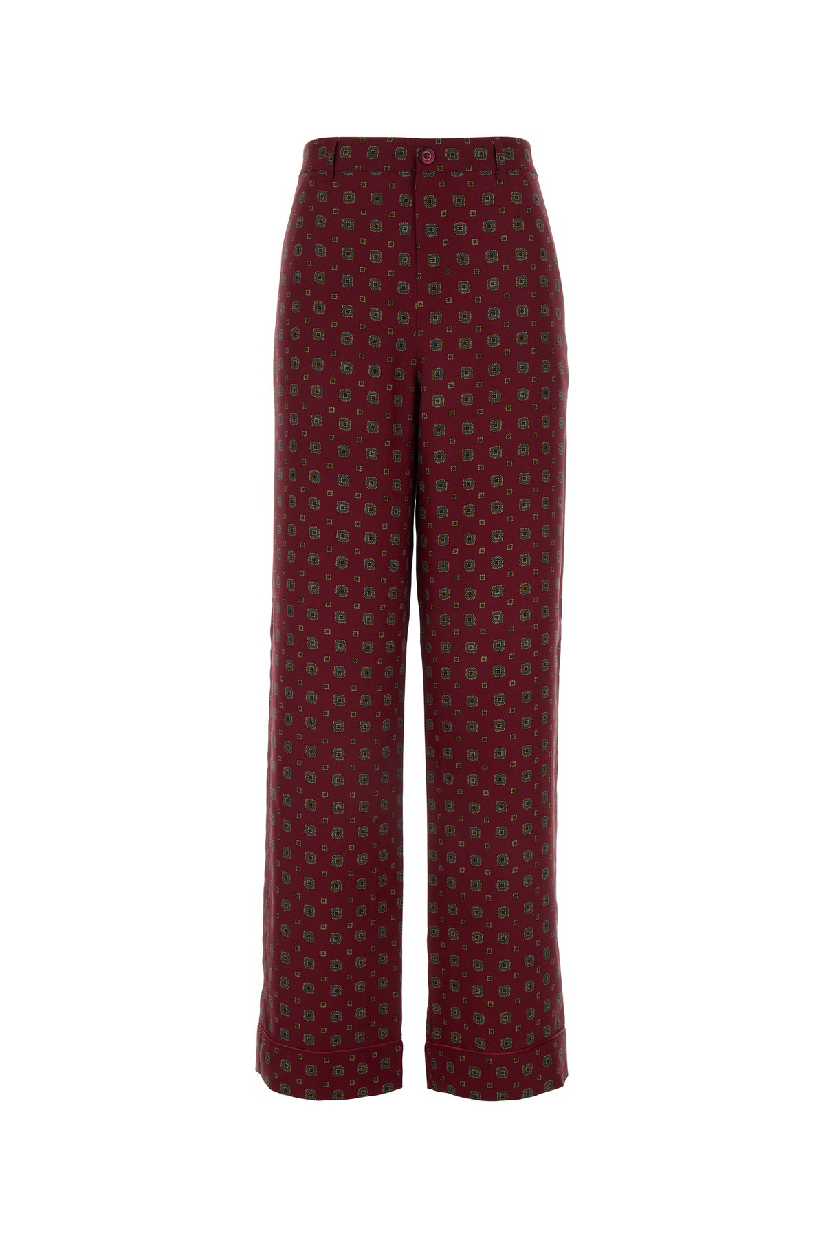 Moschino Pantalone in seta stampata