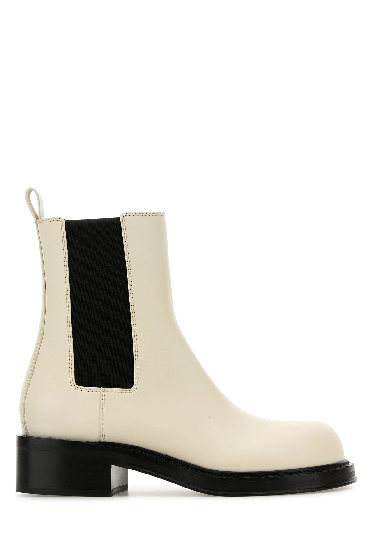 Bottega Veneta Stivaletti Cliff in pelle avorio
