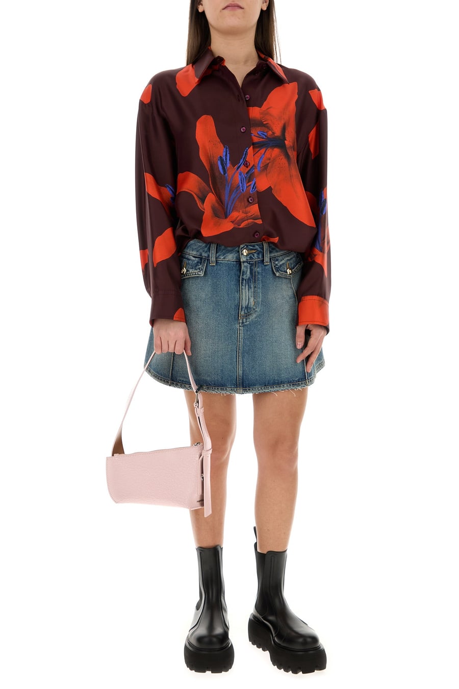 Alexander McQueen Minigonna in denim, view 6
