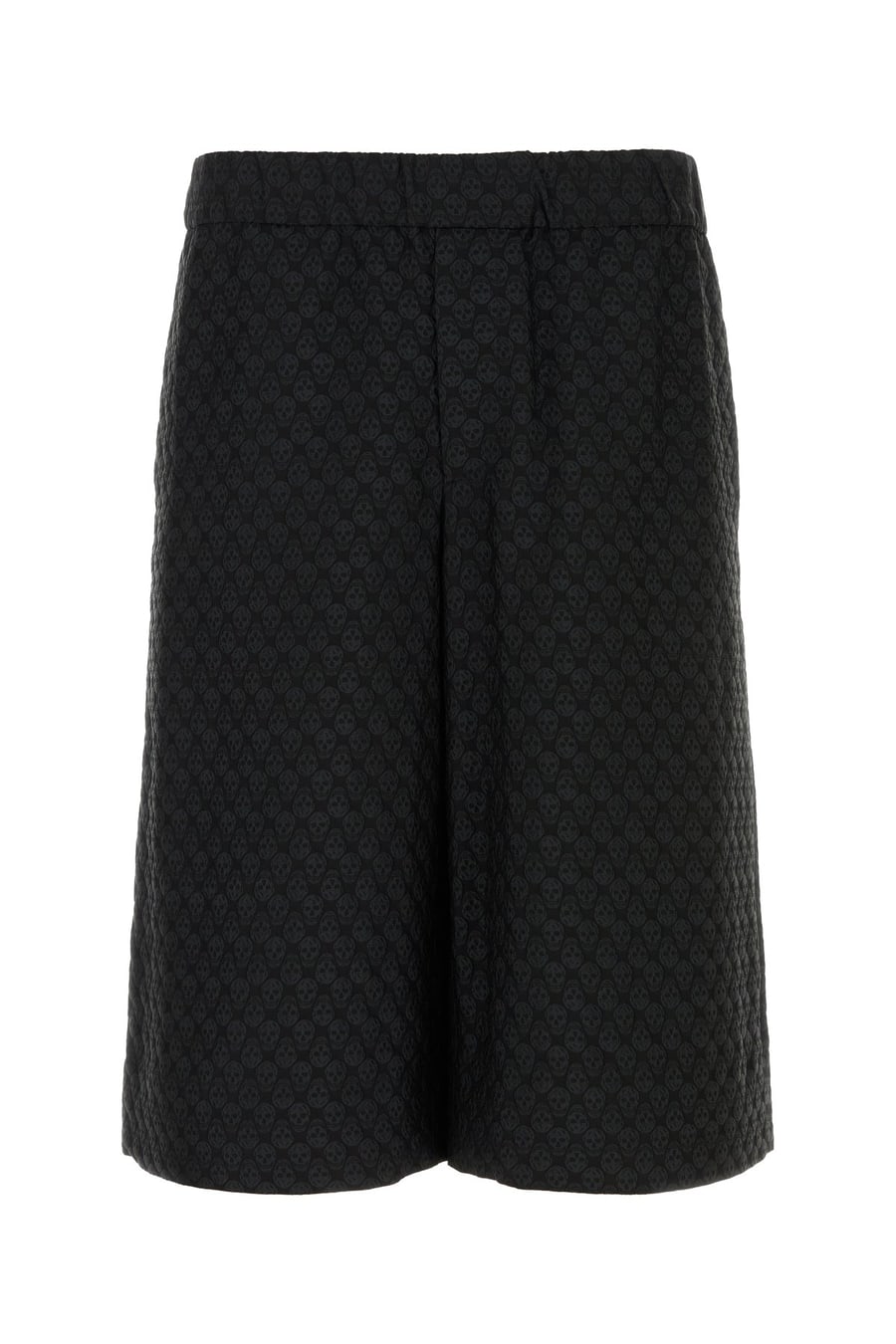 Alexander McQueen Bermuda in misto viscosa nera