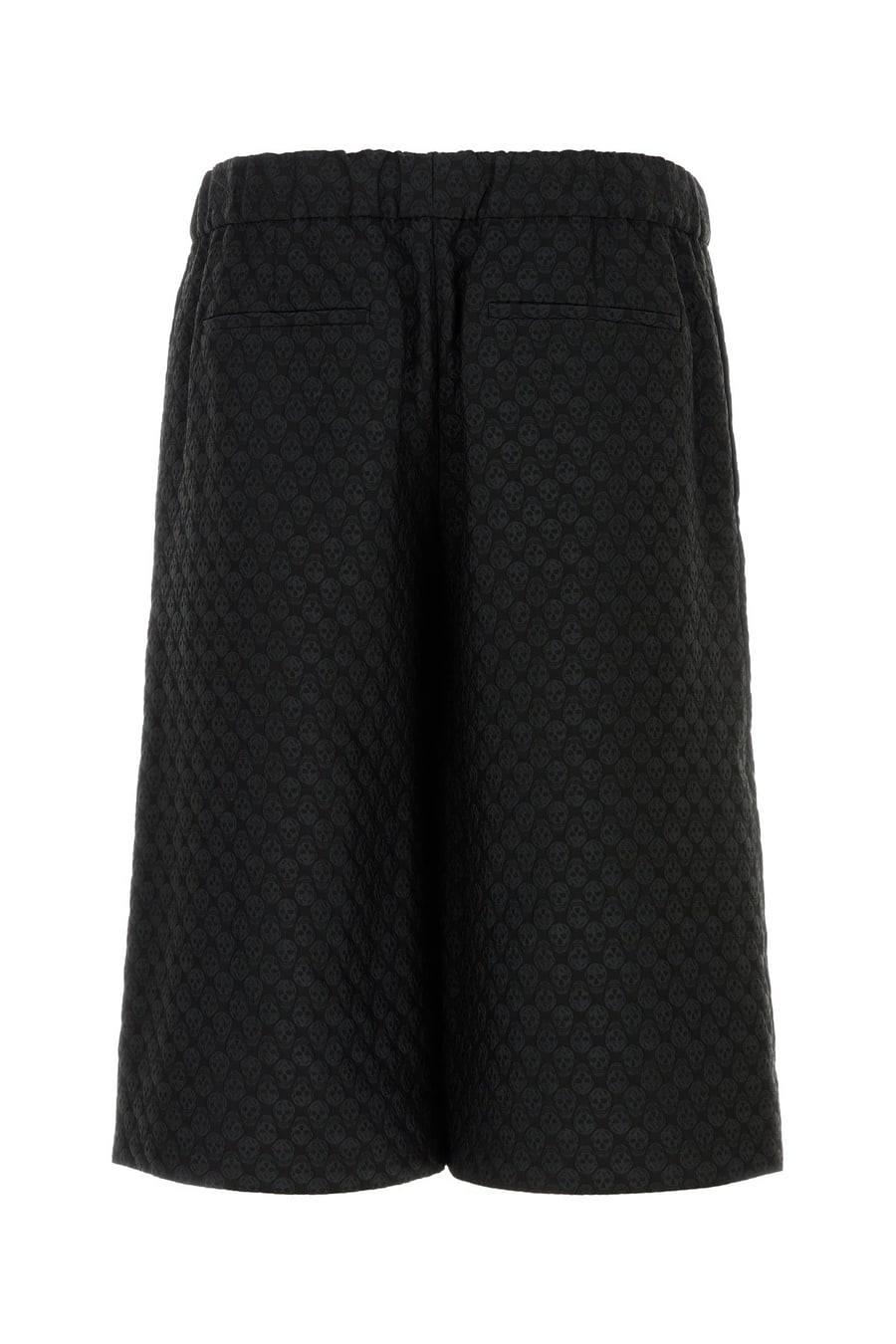 Alexander McQueen Bermuda in misto viscosa nera, view 2