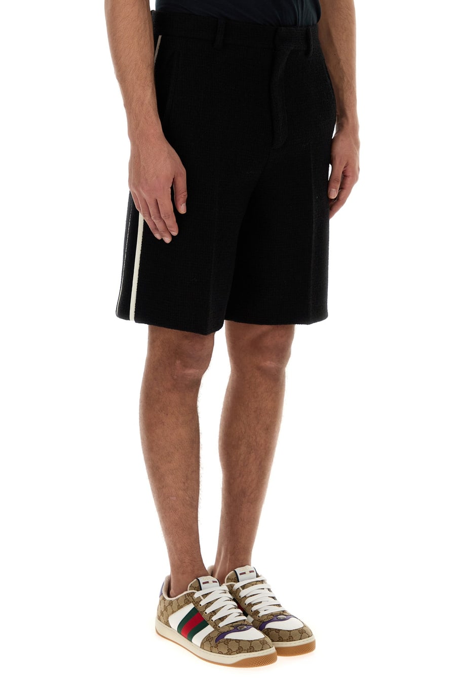 Gucci Bermuda in bouclé nero, view 3
