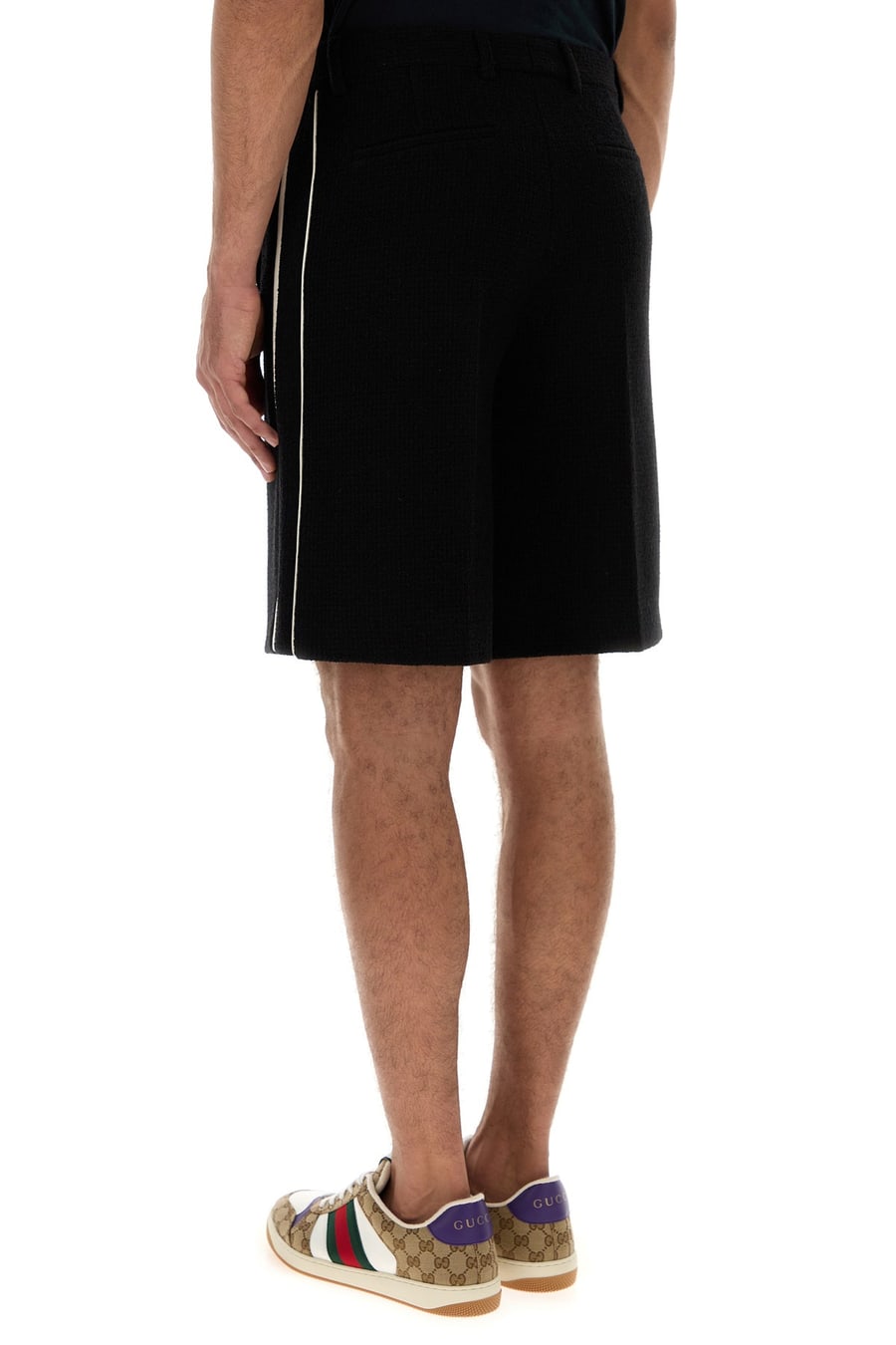Gucci Bermuda in bouclé nero, view 4