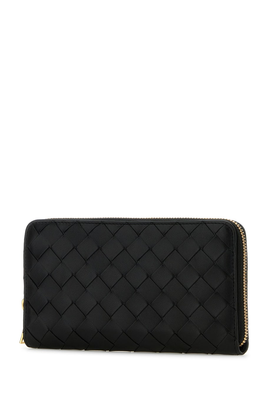 Bottega Veneta Portafoglio Intrecciato in pelle nera, view 2