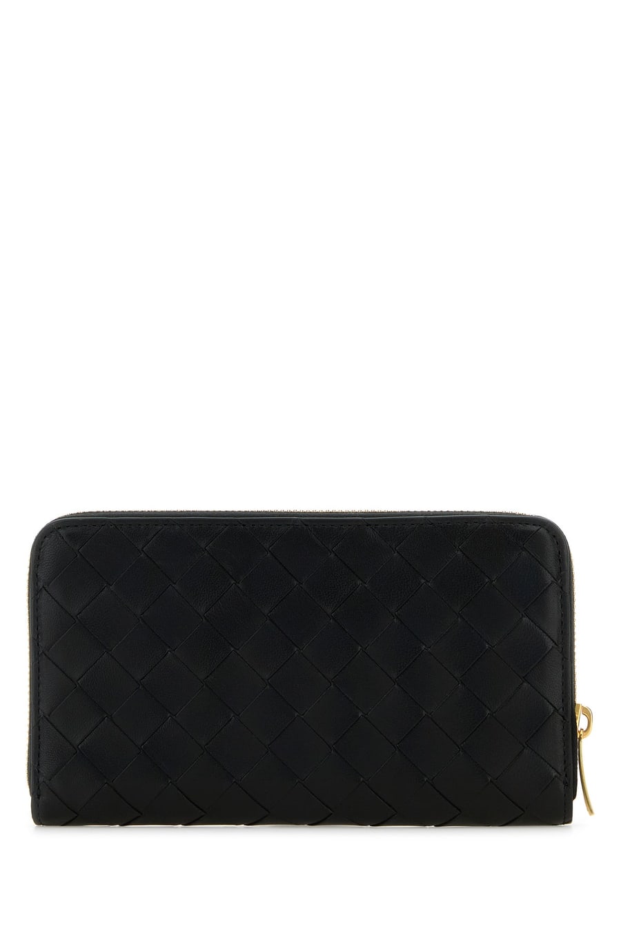Bottega Veneta Portafoglio Intrecciato in pelle nera, view 3
