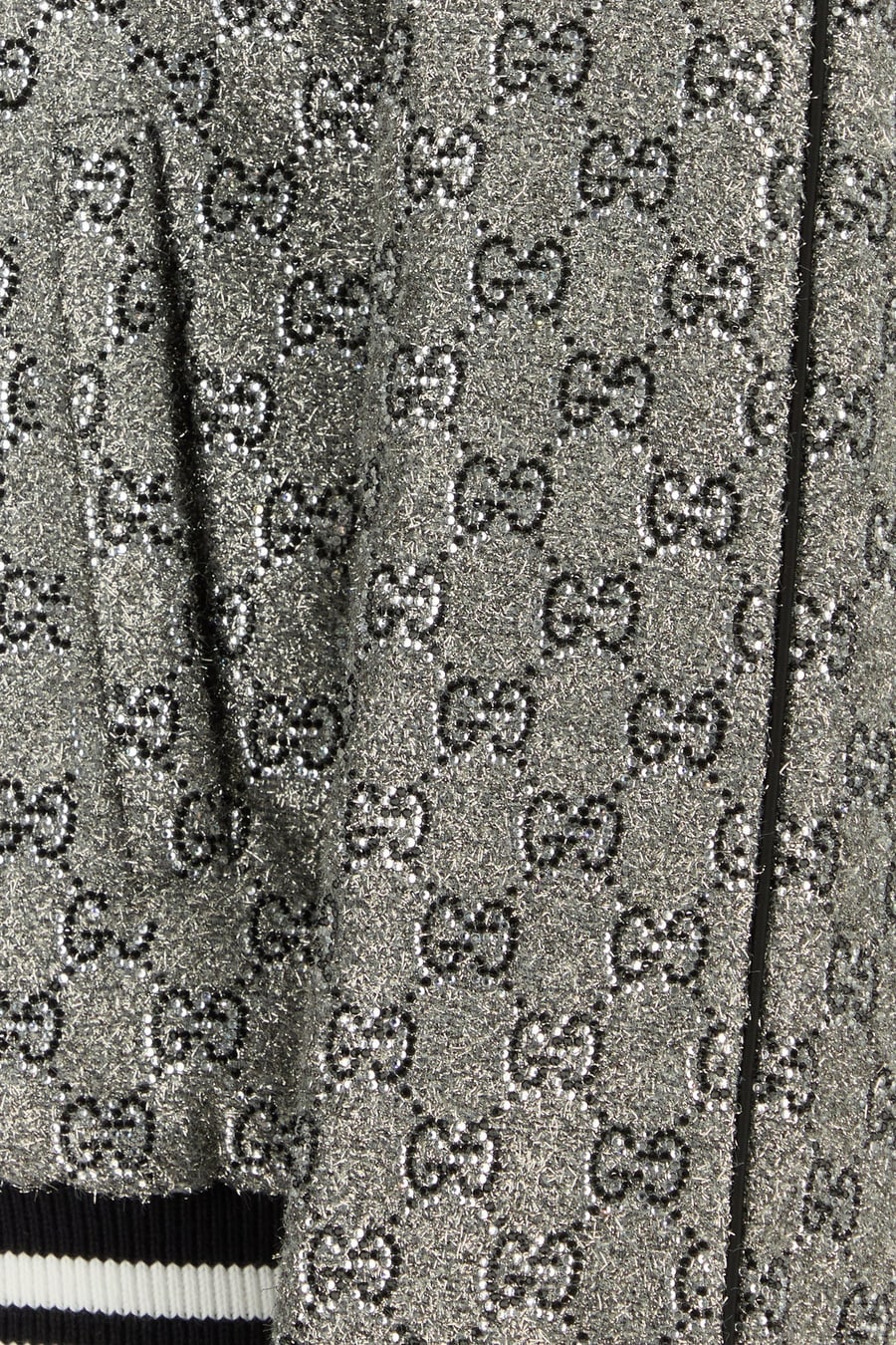 Gucci Bomber in tweed decorato, view 5