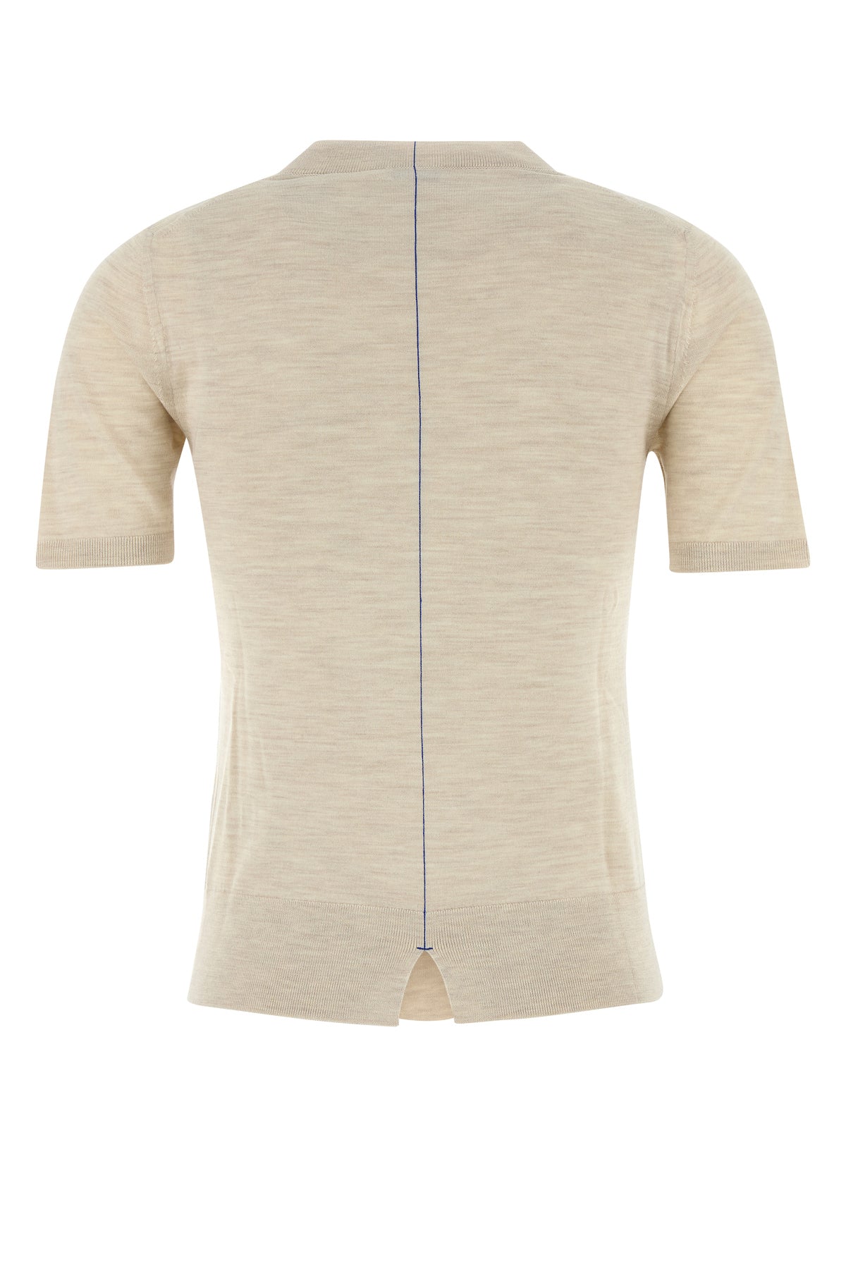 Burberry T-shirt in lana sabbia, view 2