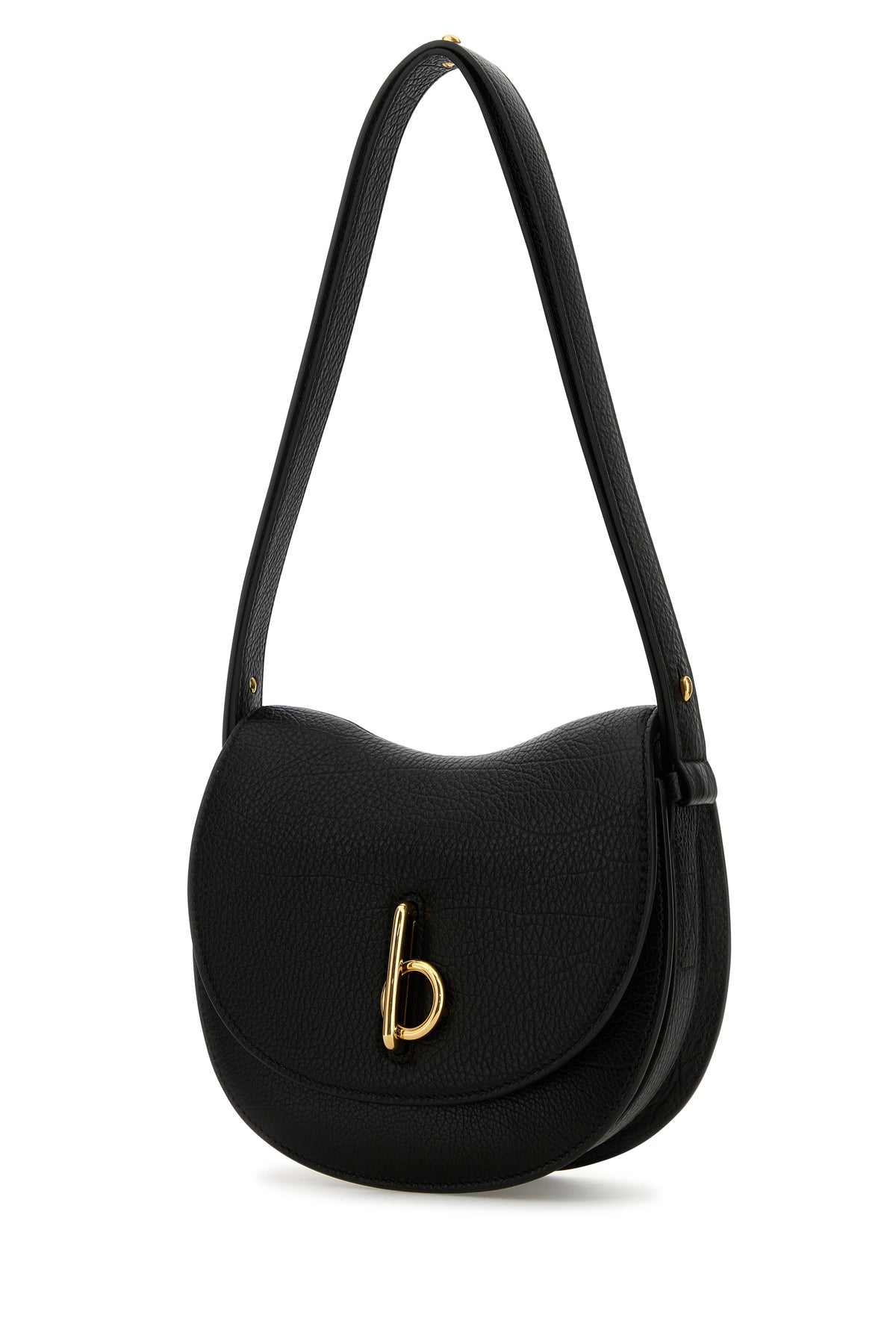 Burberry Borsa a spalla Rocking Horse piccola in pelle nera, view 2